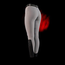 Carica l'immagine nel visualizzatore di Gallery, Pantaloni da donna con grip al ginocchio grigio Ridertech Equestro shop del cavallo