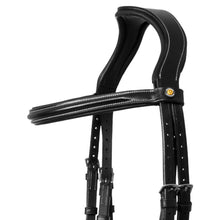 Load image into Gallery viewer, Testiera anatomica rialzata con redini Nero Equestro shop del cavallo