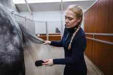 Load image into Gallery viewer, Top da donna in micropile blu "Gisela" Kingsland