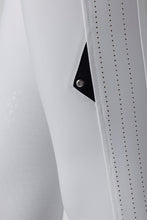 Carica l'immagine nel visualizzatore di Gallery, Pantaloni da donna a vita alta beige "Endrrakh" grip al ginocchio Equiline shop del cavallo