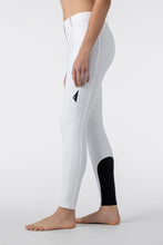 Carica l'immagine nel visualizzatore di Gallery, Pantaloni da donna a vita alta beige "Endrrakh" grip al ginocchio Equiline shop del cavallo