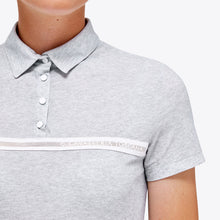 Carica l'immagine nel visualizzatore di Gallery, Polo da donna "Jersey mesh button" Cavalleria Toscana shop del cavallo