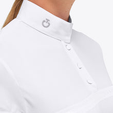 Load image into Gallery viewer, Polo concorso da donna a manica corta "Jersey mesh button" Cavalleria Toscana shop del cavallo