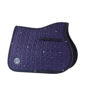 Carica l'immagine nel visualizzatore di Gallery, Sottosella da salto blu lurex "Limited edition" Tattini shop del cavallo