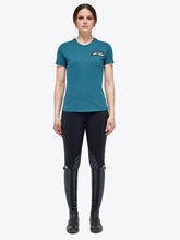 Carica l'immagine nel visualizzatore di Gallery, T-shirt da donna in cotone Cavalleria Toscana shop del cavallo