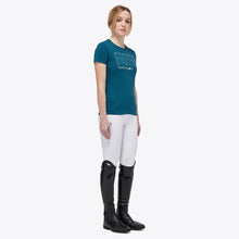 Carica l'immagine nel visualizzatore di Gallery, T-shirt da bambina in cotone Cavalleria Toscana shop del cavallo