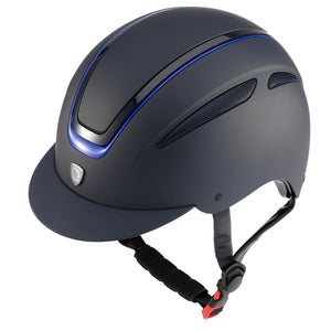 Casco visiera larga blu "Giove" Tattini shop del cavallo