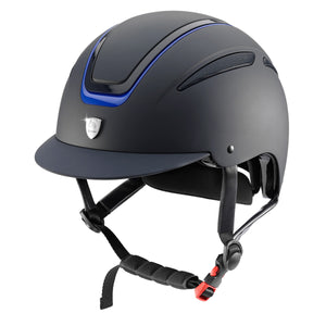 Casco visiera larga blu "Giove" Tattini shop del cavallo