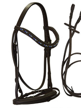 Carica l&#39;immagine nel visualizzatore di Gallery, Testiera crystal blu con redini Winner shop del cavallo
