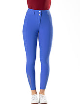 Load image into Gallery viewer, Pantaloni da donna Blu iris a vita alta con grip al ginocchio &quot;Peonia&quot; D·ISTINTO shop del cavallo
