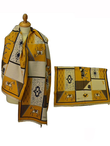 Sciarpa con stampa equestre shop del cavallo
