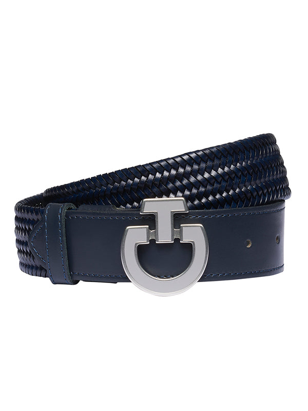 Cintura cavalleria toscana blu buckle shop del cavallo