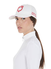 Carica l&#39;immagine nel visualizzatore di Gallery, Cappellino da baseball bianco con logo fucsia Equestro shop del cavallo
