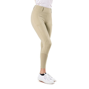 Leggings da bambina con grip al ginocchio beige "Orchidea" D·ISTINTO shop del cavallo