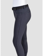 Load image into Gallery viewer, Pantaloni da bambino blu &quot;Jhoank&quot; grip al ginocchio Equiline shop del cavallo
