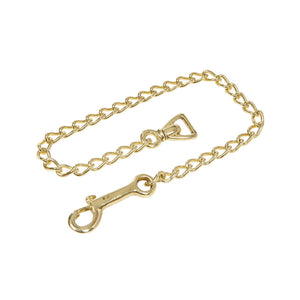 Lunghina in pelle con catena ottonata Equestro shop del cavallo