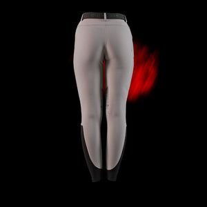 Pantaloni da donna con grip al ginocchio grigio Ridertech Equestro shop del cavallo