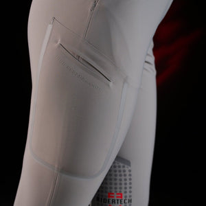 Pantaloni da donna con grip al ginocchio grigio Ridertech Equestro shop del cavallo