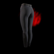 Load image into Gallery viewer, Pantaloni da donna con grip al ginocchio nero Ridertech Equestro shop del cavallo
