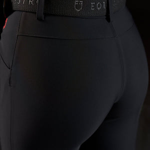 Pantaloni da donna con grip al ginocchio nero Ridertech Equestro shop del cavallo