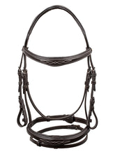 Load image into Gallery viewer, Testiera anatomica Dark Brown con redini Equestro shop del cavallo
