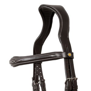 Testiera anatomica Dark Brown con redini Equestro shop del cavallo