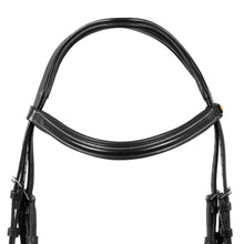 Load image into Gallery viewer, Testiera anatomica rialzata con redini Nero Equestro shop del cavallo
