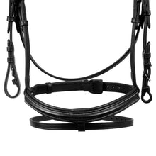 Load image into Gallery viewer, Testiera anatomica rialzata con redini Nero Equestro shop del cavallo
