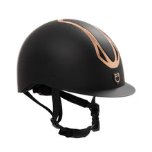 Load image into Gallery viewer, Casco &quot;Azael&quot; nero-rose gold Equestro shop del cavallo
