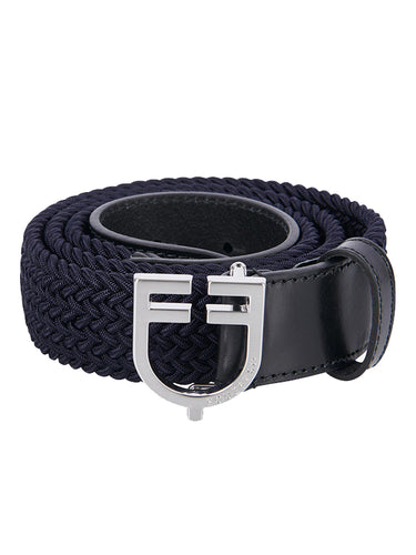 Cintura unisex navy in cuoio elastica Equestro shop del cavallo