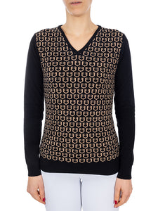 Maglia da donna con scollo a V shop del cavallo