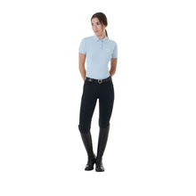 Carica l&#39;immagine nel visualizzatore di Gallery, Polo da donna slim fit traspirante celeste Equestro shop del cavallo
