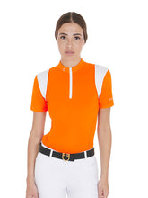 Load image into Gallery viewer, Polo da donna arancione Equestro shop del cavallo
