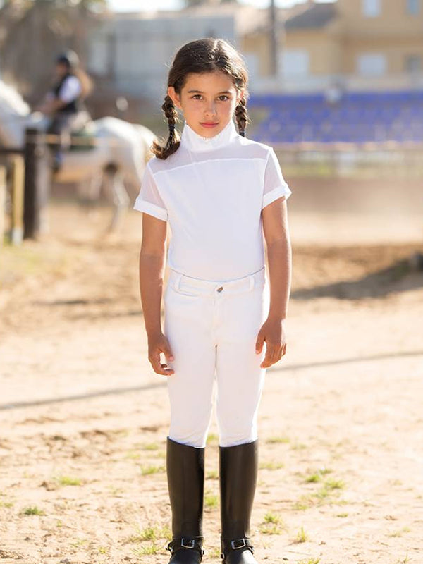 Polo concorso da bambina a manica corta 