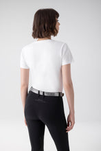Carica l&#39;immagine nel visualizzatore di Gallery, T-shirt da donna con strass &quot;Gaiag Glamour&quot; bianca Equiline shop del cavallo
