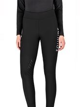 Load image into Gallery viewer, Leggings da donna con grip ginocchio modello &quot;Chunk&quot; Nero Equiline shop del cavallo
