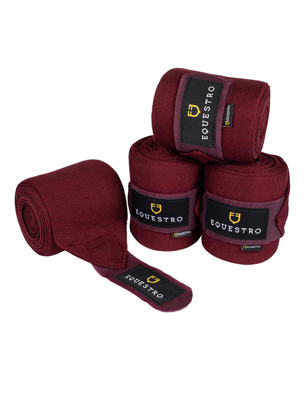 Fasce da riposo (set da 4) burgundy Equestro shop del cavallo