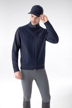 Carica l&#39;immagine nel visualizzatore di Gallery, Felpa da uomo blu full zip &quot;Egar&quot; Equiline shop del cavallo
