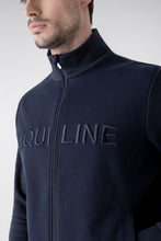 Carica l&#39;immagine nel visualizzatore di Gallery, Felpa da uomo blu full zip &quot;Egar&quot; Equiline shop del cavallo
