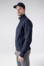 Carica l&#39;immagine nel visualizzatore di Gallery, Felpa da uomo blu full zip &quot;Egar&quot; Equiline shop del cavallo
