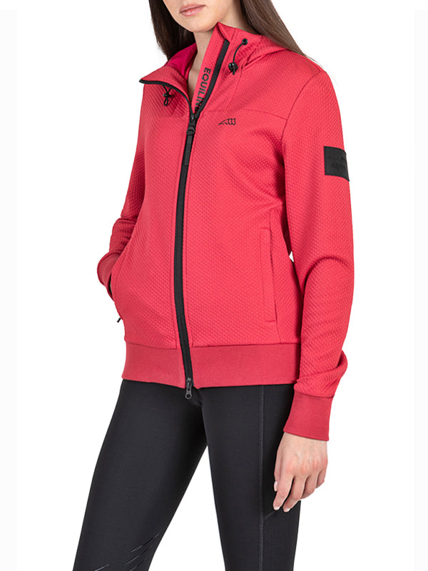 Felpa da donna full zip con cappuccio modello 