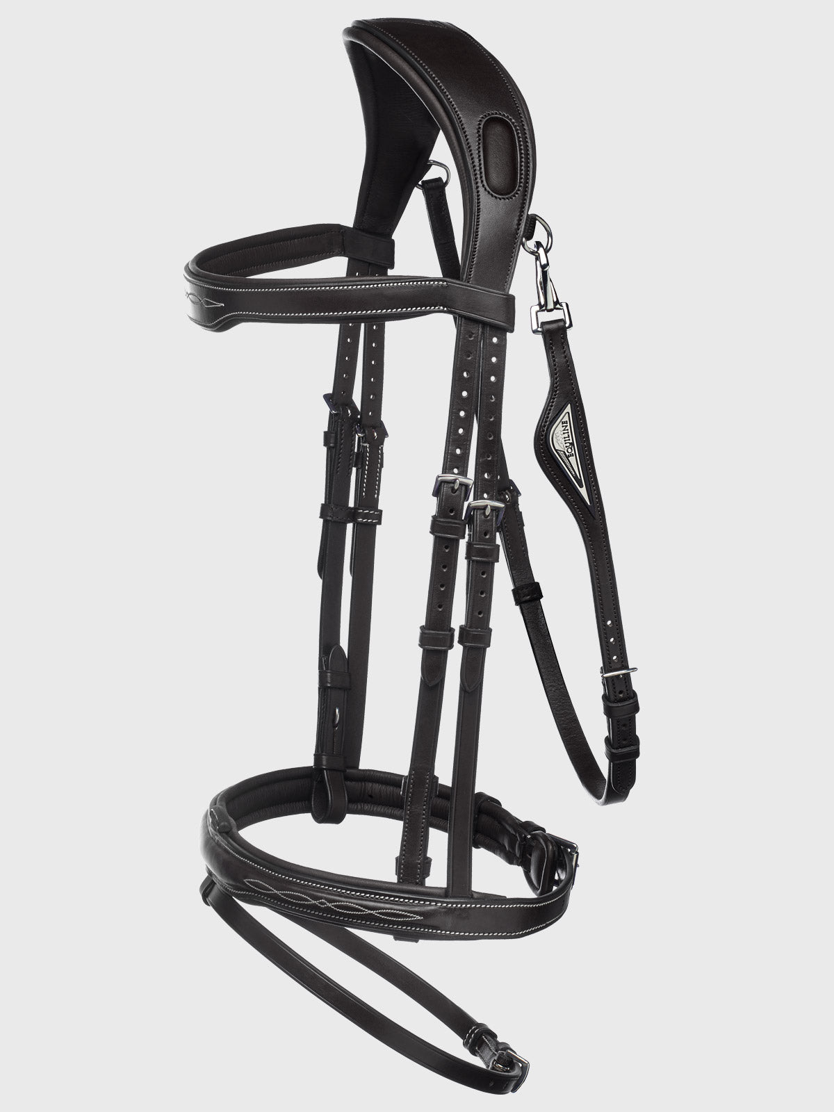 Anatomical black bridle Ready to ride Equiline