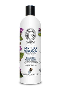 Shampoo al mirtillo nero e more per manti scuri shop del cavallo