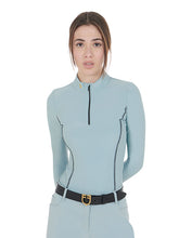 Load image into Gallery viewer, Top allenamento da donna a manica lunga &quot;grey mist&quot; Equestro shop del cavallo
