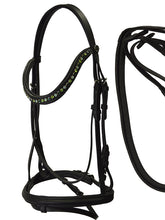 Carica l&#39;immagine nel visualizzatore di Gallery, Testiera crystal verde con redini Winner shop del cavallo
