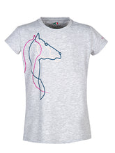 Load image into Gallery viewer, T-shirt da bambina Ziki Equiline shop del cavallo
