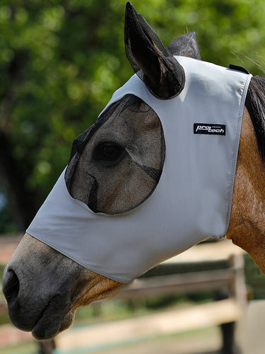 Maschera in lycra antimosche da riposo grigio shop del cavallo