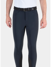 Load image into Gallery viewer, Pantaloni da uomo grip al ginocchio modello &quot;Albertk&quot; blu Equiline shop del cavallo
