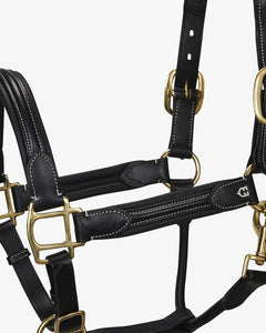 Capezza in cuoio nero Equestro shop del cavallo