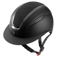 Load image into Gallery viewer, Casco nero visiera larga &quot;Cassiopea&quot; Tattini shop del cavallo
